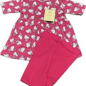 3/4T Little Snuggles Hello Kitty Peplum/Leggings